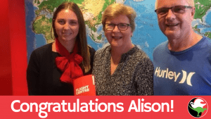 Alison wins the 2017 APHEDA Raffle