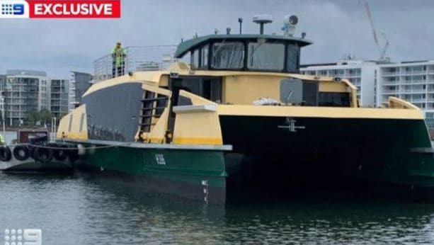 Asbestos boards a ferry into Sydney Harbour
