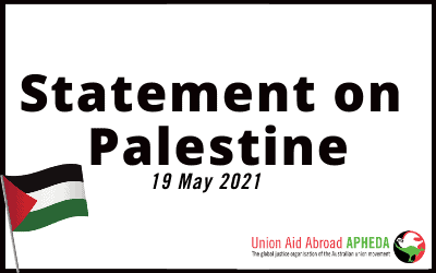 Statement on Palestine, 19 May 2021