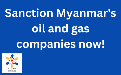 Moving forward with oil and gas sanctions on Myanmar